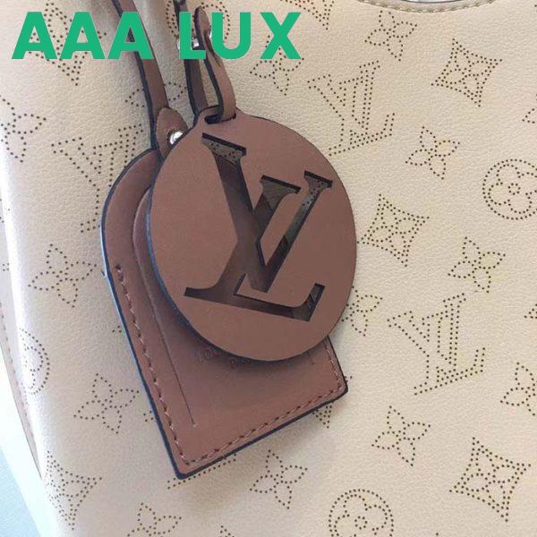 Replica Louis Vuitton LV Women Carmel Hobo Bag Crème Beige Mahina Perforated Calf Leather 10