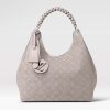 Replica Louis Vuitton LV Women Carmel Hobo Bag Gris Souris Gray Mahina Perforated Calfskin Leather
