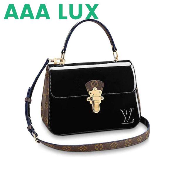 Replica Louis Vuitton LV Women Cherrywood PM Handbag in Glossy Patent Leather 3