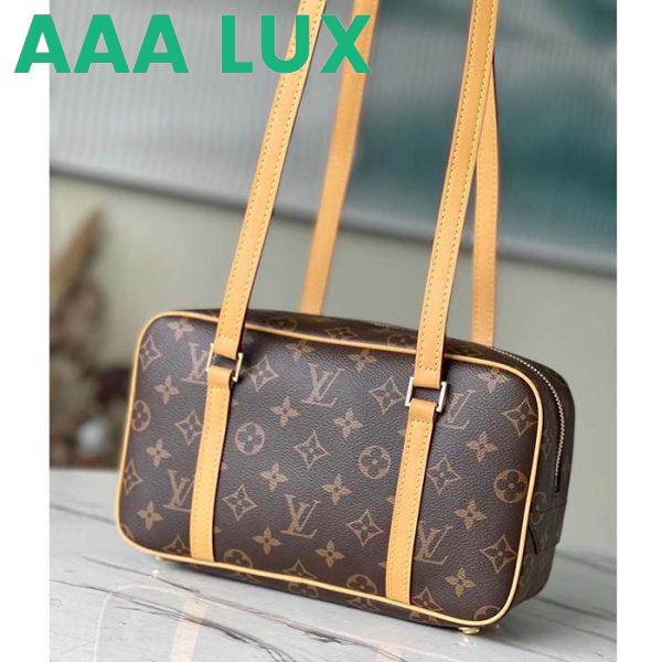 Replica Louis Vuitton LV Women Cité Handbag Monogram Coated Canvas Cowhide Leather 4