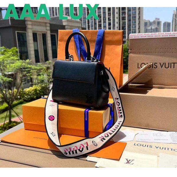 Replica Louis Vuitton LV Women Cluny Mini Handbag Black Epi Grained Cowhide Leather 3