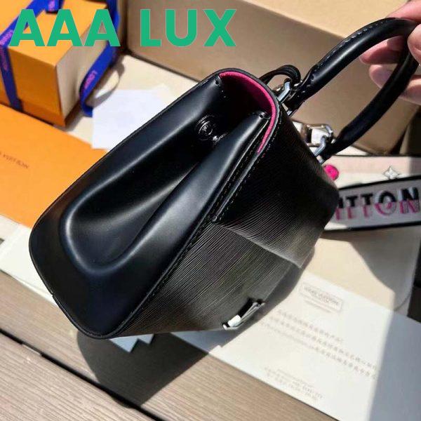 Replica Louis Vuitton LV Women Cluny Mini Handbag Black Epi Grained Cowhide Leather 6