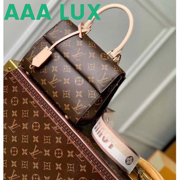 Replica Louis Vuitton LV Women Cluny Mini Handbag Monogram Coated Canvas Cowhide Leather 3