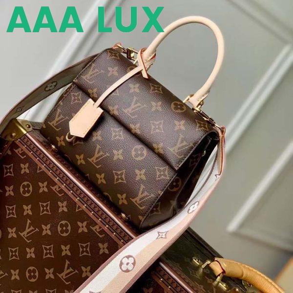 Replica Louis Vuitton LV Women Cluny Mini Handbag Monogram Coated Canvas Cowhide Leather 4
