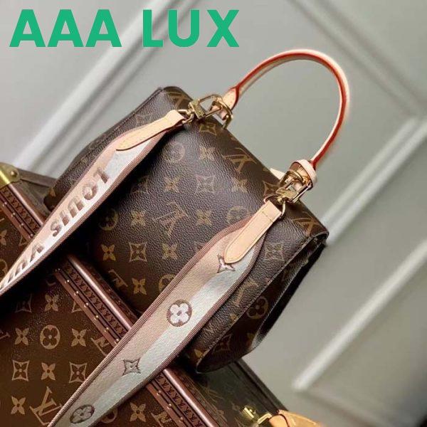 Replica Louis Vuitton LV Women Cluny Mini Handbag Monogram Coated Canvas Cowhide Leather 5