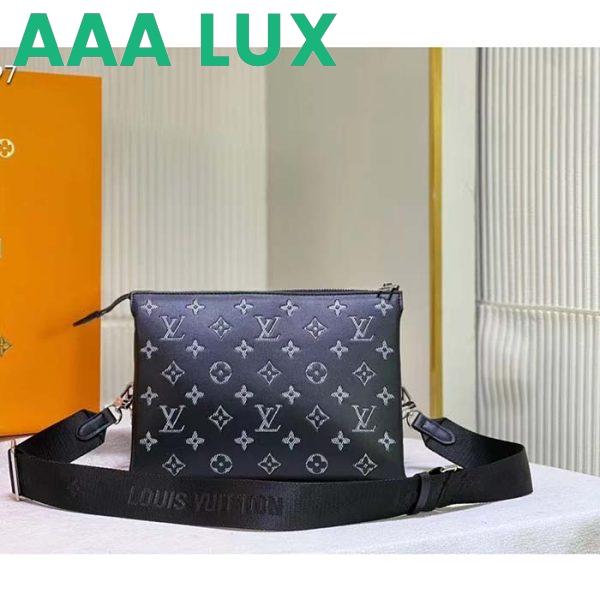 Replica Louis Vuitton LV Women Coussin MM Handbag Black Gray Lambskin 3