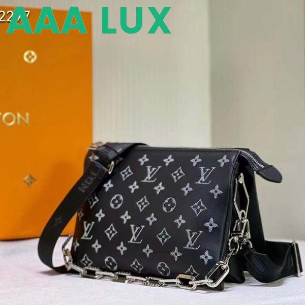 Replica Louis Vuitton LV Women Coussin MM Handbag Black Gray Lambskin 4