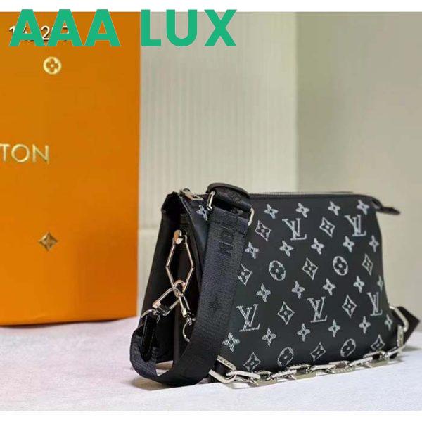 Replica Louis Vuitton LV Women Coussin MM Handbag Black Gray Lambskin 5