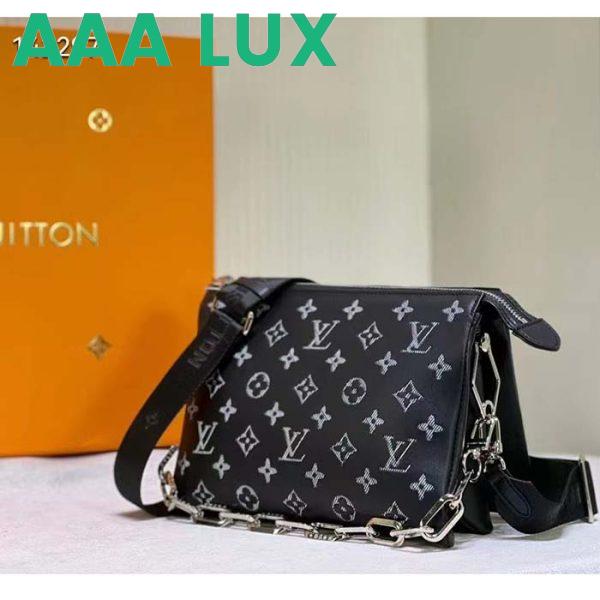Replica Louis Vuitton LV Women Coussin MM Handbag Black Gray Lambskin 6