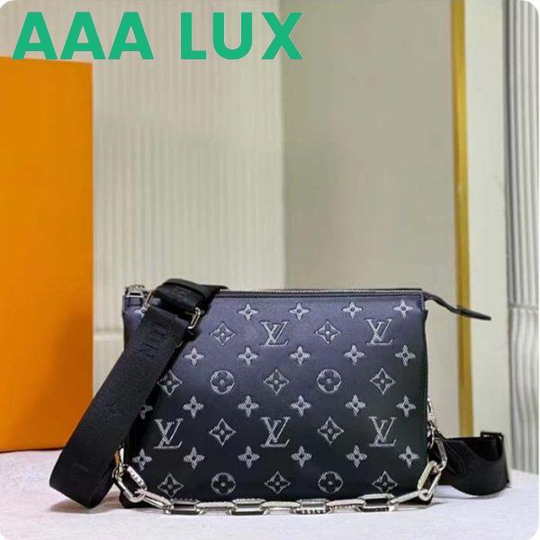 Replica Louis Vuitton LV Women Coussin MM Handbag Black Gray Lambskin 7