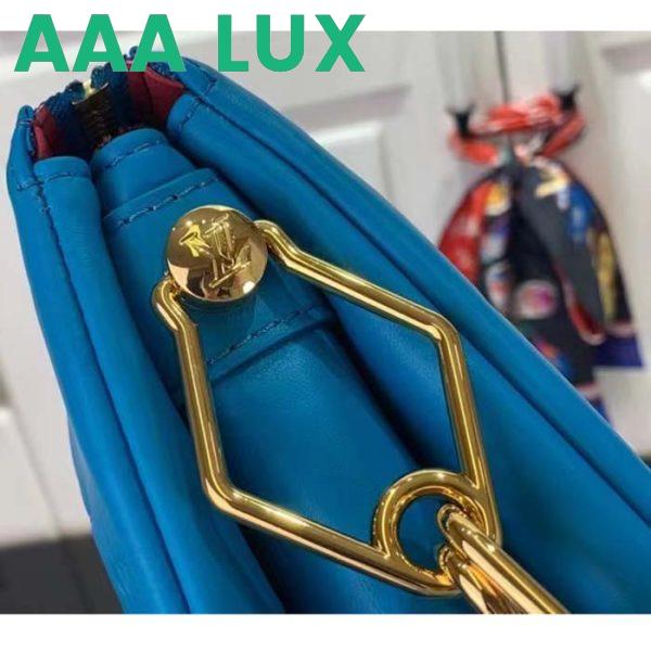 Replica Louis Vuitton LV Women Coussin MM Handbag Blue Lambskin Zip Closure 7
