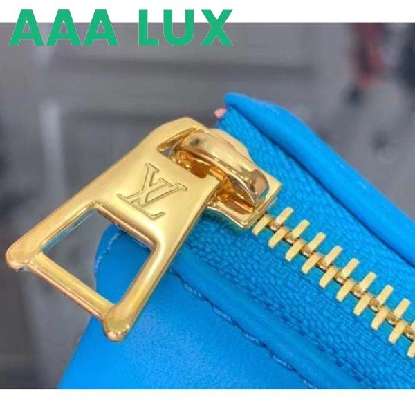 Replica Louis Vuitton LV Women Coussin MM Handbag Blue Lambskin Zip Closure 12