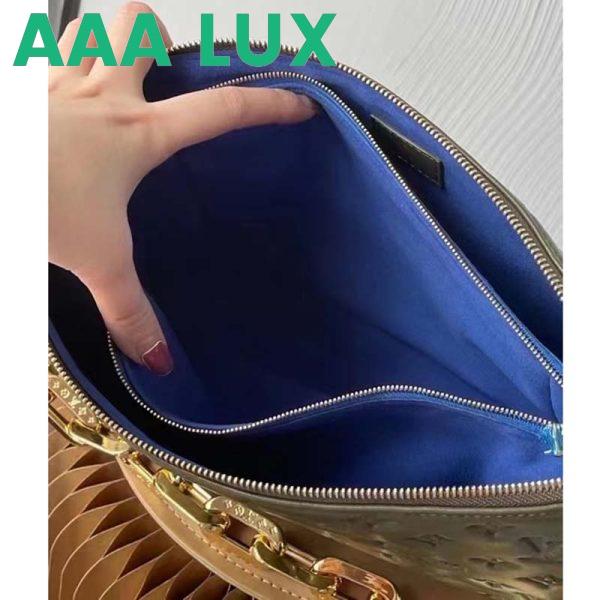 Replica Louis Vuitton LV Women Coussin MM Handbag Khaki Monogram Embossed Puffy Lambskin 9