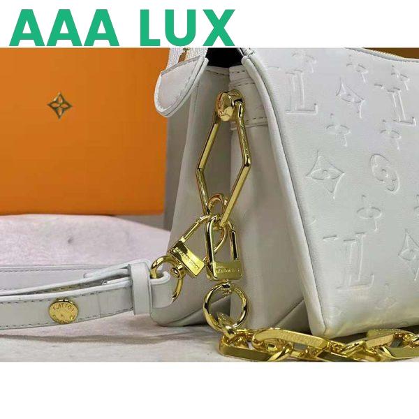 Replica Louis Vuitton LV Women Coussin PM Cream Monogram-Embossed Puffy Lambskin Calfskin 9