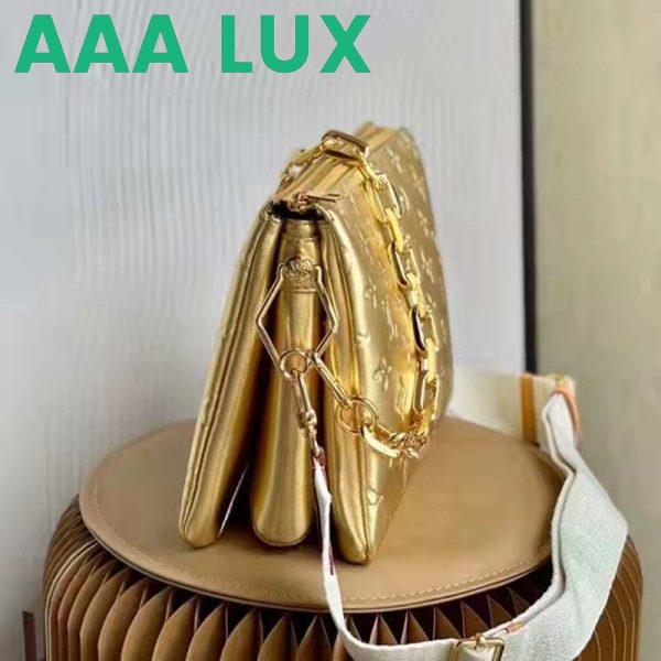Replica Louis Vuitton LV Women Coussin PM Gold Monogram-Embossed Puffy Lambskin Calfskin 7