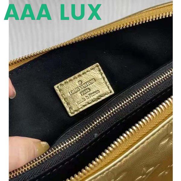 Replica Louis Vuitton LV Women Coussin PM Gold Monogram-Embossed Puffy Lambskin Calfskin 12