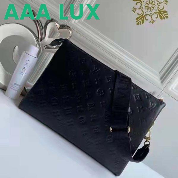 Replica Louis Vuitton LV Women Coussin PM Handbag Black Monogram Embossed Puffy Lambskin 5