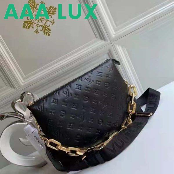 Replica Louis Vuitton LV Women Coussin PM Handbag Black Monogram Embossed Puffy Lambskin 6