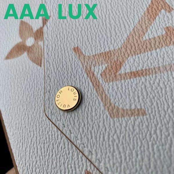 Replica Louis Vuitton LV Women Félicie Pochette Beige Monogram Coated Canvas Microfiber Lining 7