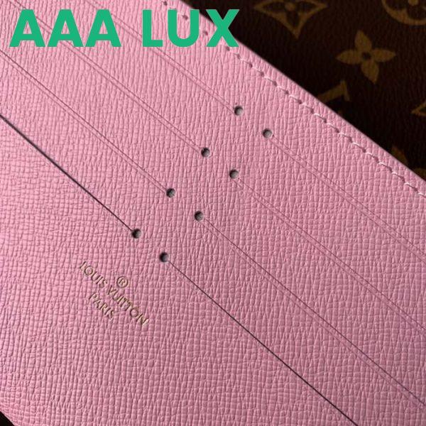 Replica Louis Vuitton LV Women Félicie Pochette Pink Brown Monogram Coated Canvas 10