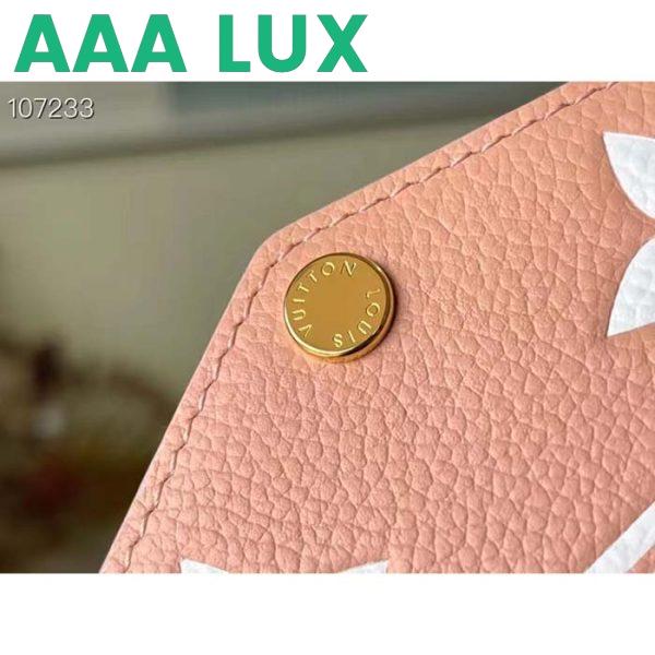 Replica Louis Vuitton LV Women Félicie Pochette Pink Cream Monogram Empreinte Embossed Supple Grained Cowhide 10