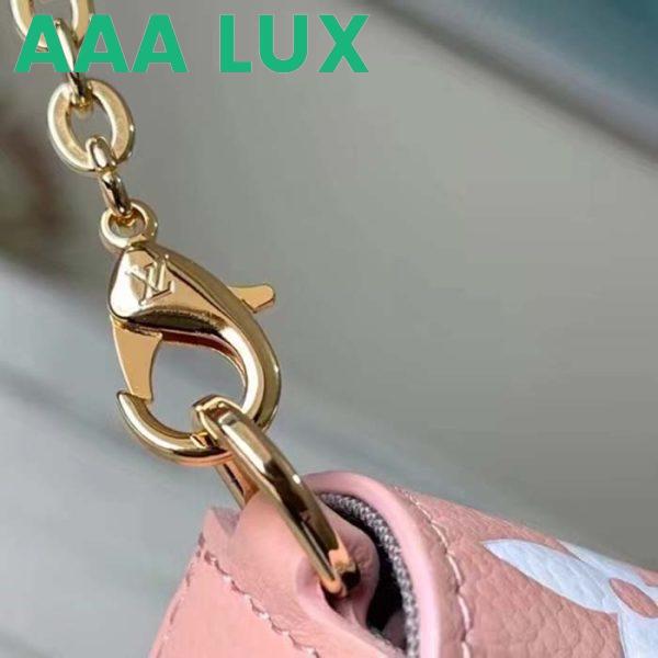 Replica Louis Vuitton LV Women Félicie Pochette Pink Cream Monogram Empreinte Embossed Supple Grained Cowhide 11