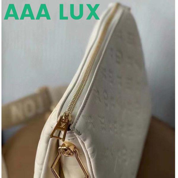 Replica Louis Vuitton LV Women Coussin PM Handbag Cream Monogram-Embossed Puffy Lambskin Calfskin 9