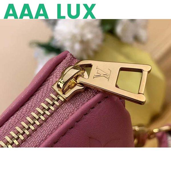 Replica Louis Vuitton LV Women Coussin PM Handbag Rose Bonbon Pink Lambskin Zip Closure 9