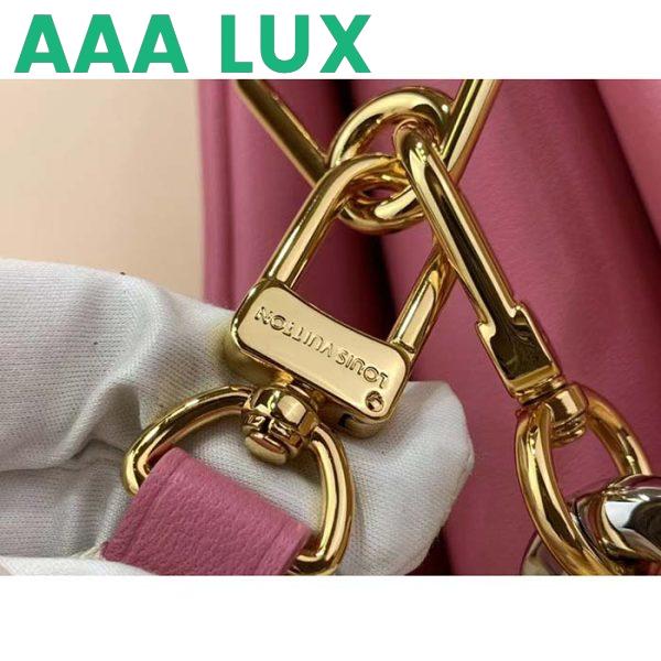 Replica Louis Vuitton LV Women Coussin PM Handbag Rose Bonbon Pink Lambskin Zip Closure 10
