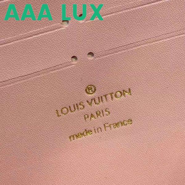 Replica Louis Vuitton LV Women Croisette Chain Wallet Magnolia Pink Damier Ebene Coated Canvas 15