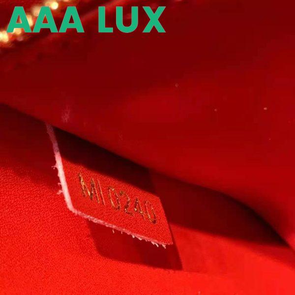 Replica Louis Vuitton LV Women Croisette Chain Wallet Scarlet Red Damier Ebene Coated Canvas 15