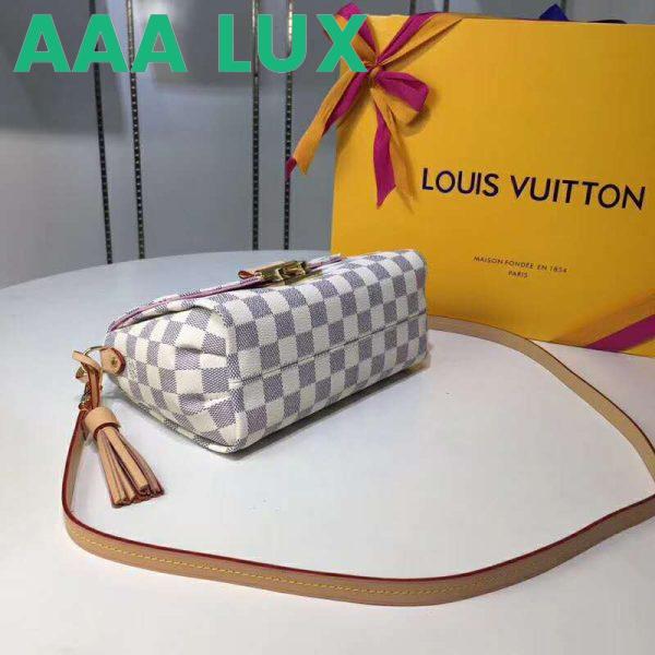 Replica Louis Vuitton LV Women Croisette Handbag in Damier Azur Coasted Canvas-Sandy 6