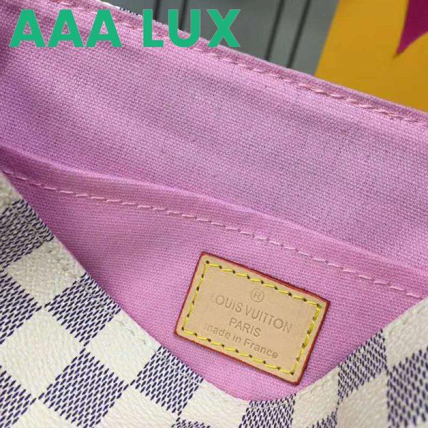 Replica Louis Vuitton LV Women Croisette Handbag in Damier Azur Coasted Canvas-Sandy 9