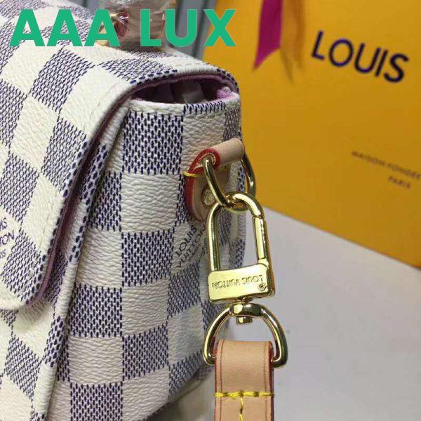 Replica Louis Vuitton LV Women Croisette Handbag in Damier Azur Coasted Canvas-Sandy 10