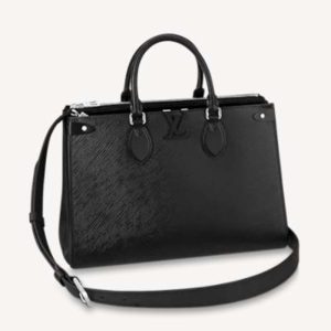 Replica Louis Vuitton LV Women Grenelle Tote MM Bag Black Epi Grained Cowhide Leather