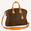 Replica Louis Vuitton LV Women Lock It Tote Blurry Monogram Coated Canvas Cowhide Leather