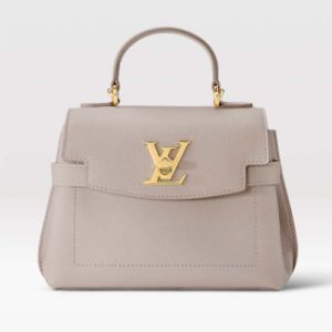 Replica Louis Vuitton LV Women Lockme Ever Mini Handbag Greige Grained Calf Leather 2
