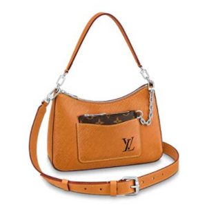Replica Louis Vuitton LV Women Marelle Handbag Honey Gold Epi Grained Cowhide Leather Canvas 2