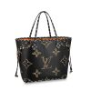 Replica Louis Vuitton LV Women Neverfull MM Tote Bag Silver Coated Canvas Cowhide Leather 14