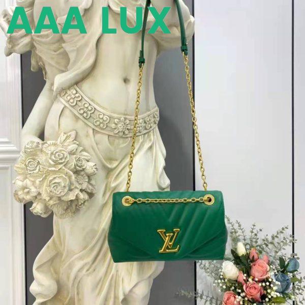 Replica Louis Vuitton LV Women New Wave Chain Bag Handbag Emerald Green Smooth Cowhide Leather 3
