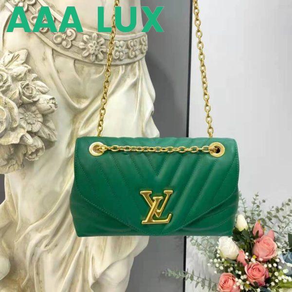 Replica Louis Vuitton LV Women New Wave Chain Bag Handbag Emerald Green Smooth Cowhide Leather 4