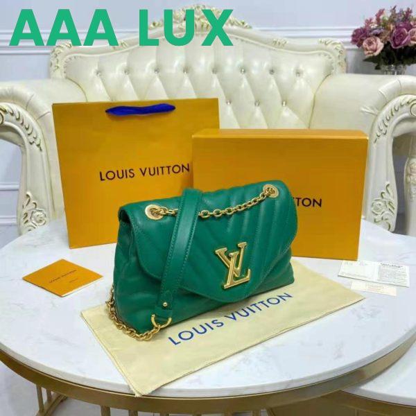 Replica Louis Vuitton LV Women New Wave Chain Bag Handbag Emerald Green Smooth Cowhide Leather 7