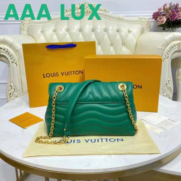 Replica Louis Vuitton LV Women New Wave Chain Bag Handbag Emerald Green Smooth Cowhide Leather 8