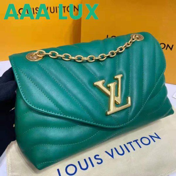 Replica Louis Vuitton LV Women New Wave Chain Bag Handbag Emerald Green Smooth Cowhide Leather 9
