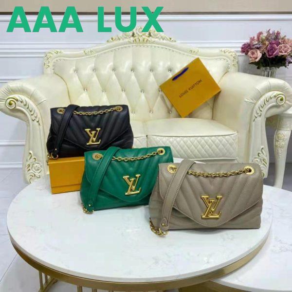 Replica Louis Vuitton LV Women New Wave Chain Bag Handbag Emerald Green Smooth Cowhide Leather 13