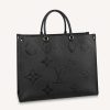 Replica Louis Vuitton LV Women OnTheGO GM Tote Bag Black Monogram Embossed Leather