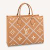 Replica Louis Vuitton LV Women OnTheGo MM Tote Bag Arizona Embossed Supple Grained Cowhide