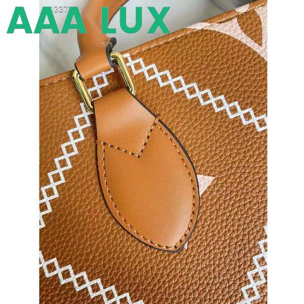 Replica Louis Vuitton LV Women OnTheGo MM Tote Bag Arizona Embossed Supple Grained Cowhide 9