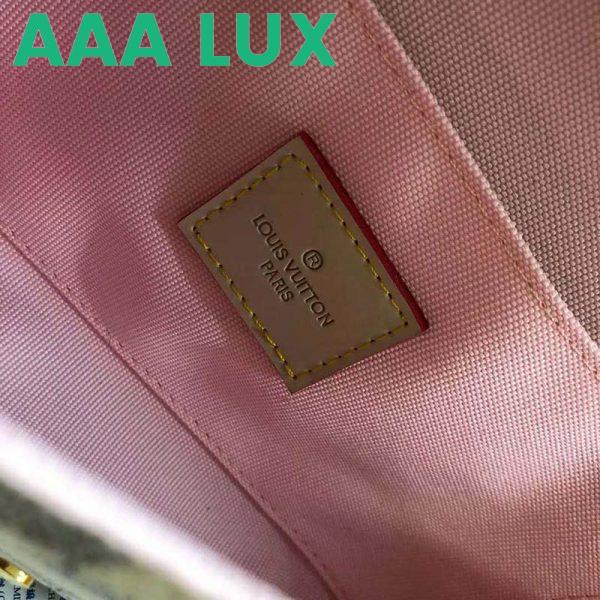 Replica Louis Vuitton LV Women Sarah Wallet in Damier Azur Canvas-Pink 10