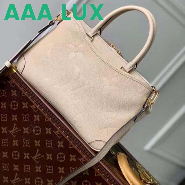 Replica Louis Vuitton LV Women Trianon PM Bag Cream Embossed Grained Cowhide Leather 4